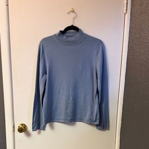 Pendleton Silk Blend Light Blue Long Sleeve Turtleneck